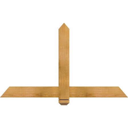 Ekena Millwork Eugene Rough Sawn Timber Gable Bracket, Western Red Cedar, 48"W x 28"H x 2"D x 4"F, 14/12 Pitch GBW048X28X0204EUG00RWR